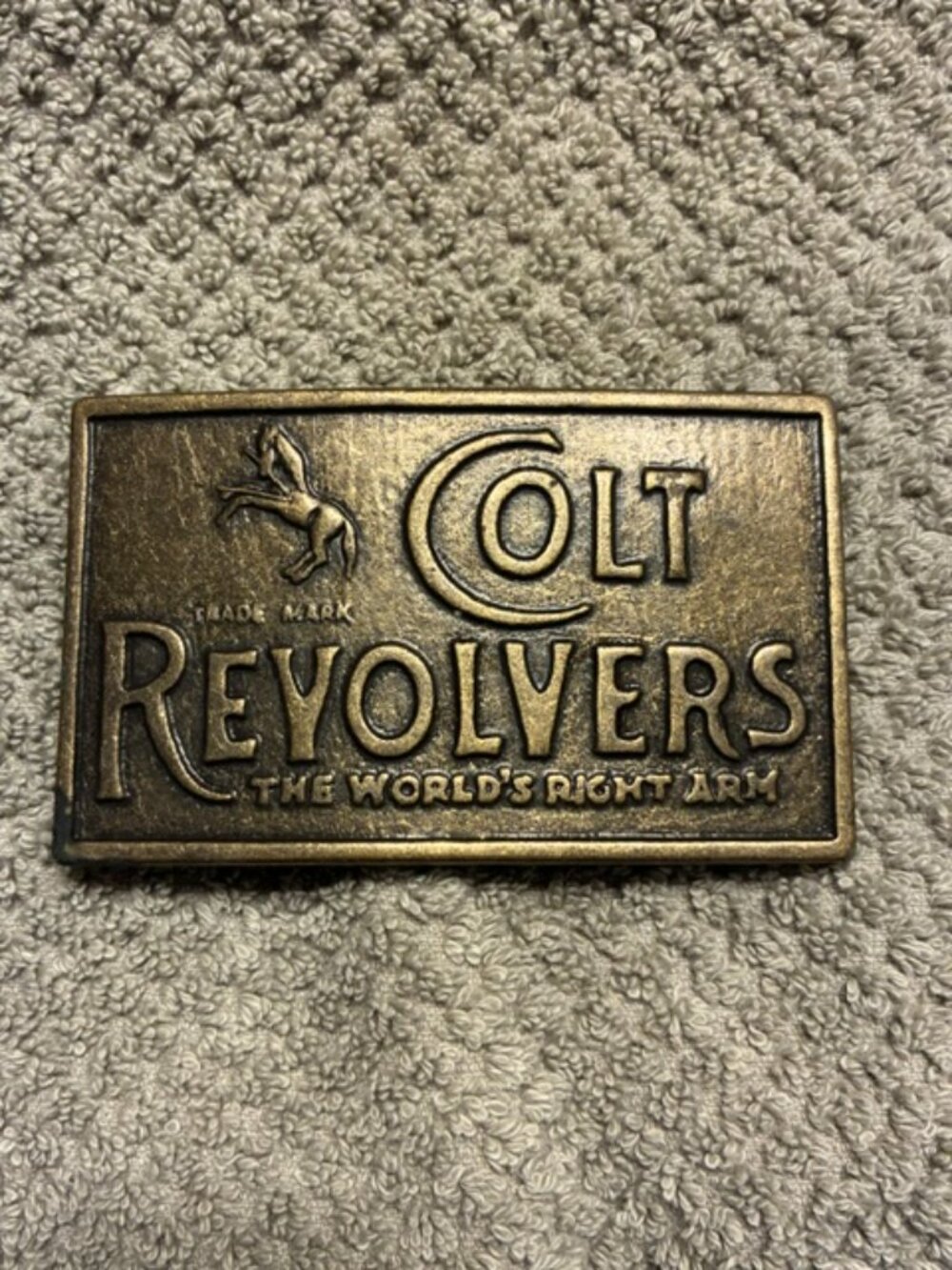 Vintage buckles -Colt Revolvers, Seal of Washington, Jack Daniels, NRA, Lot of 4